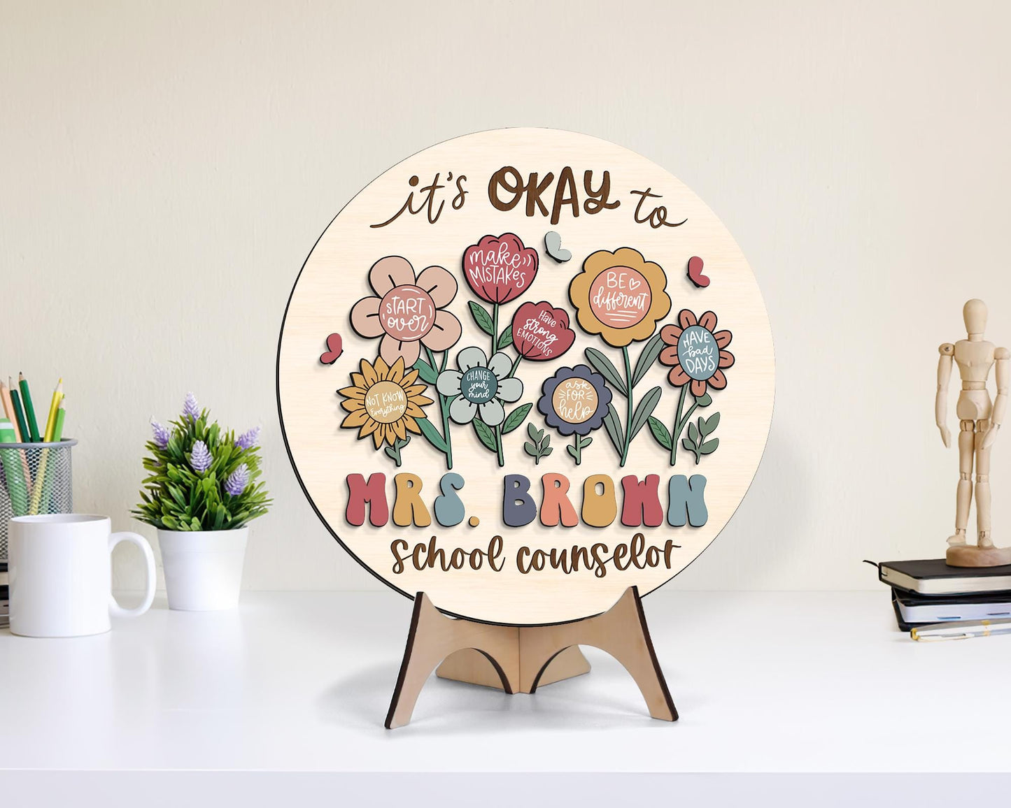 Custom School Counselor Door Hanger: Teacher Appreciation Gift