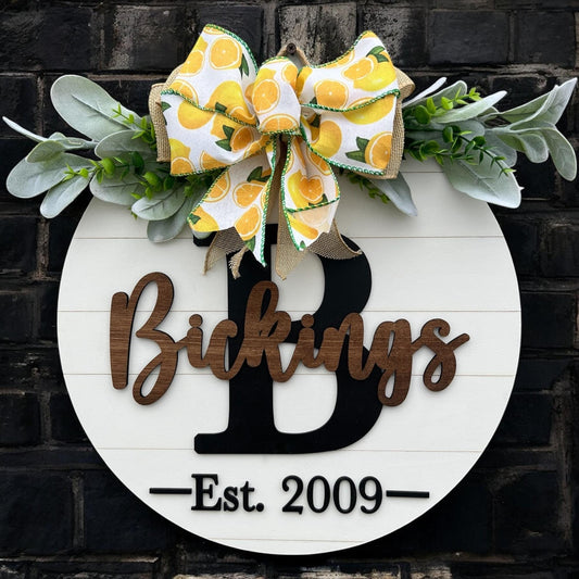 Personalized front door sign|Last name door sign|Last name sign|Custom door hanger|Custom Family name door sign|Front door sign|Wedding gift