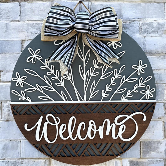 Welcome door hanger|Wild flower front door sign|Wild flower door sign|Wildflower door hanger|Welcome wildflower door hanger|Wedding gift