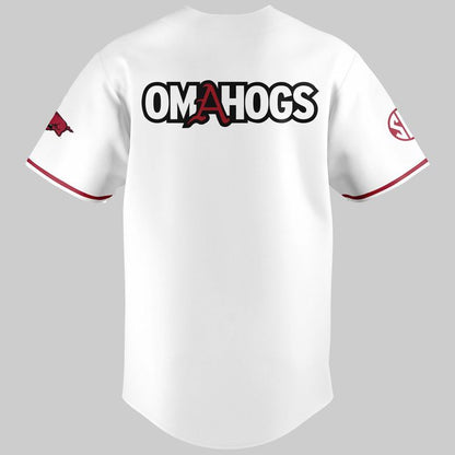 Special New Omahogs AR Baseball White Jersey | BW77