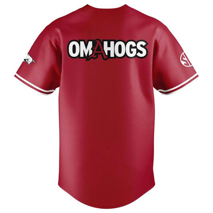 Special New Omahogs AR Baseball Red Jersey | DU85
