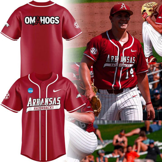 Special New Omahogs AR Baseball Red Jersey 2 | UN73