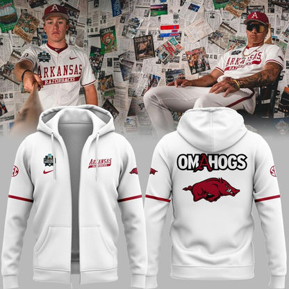 Special New Men's College World Series Omahogs Zip Hoodie | AS75