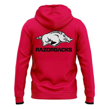2025 Arkansas Razorbacks Uniform Red Zip Hoodie | AQ87