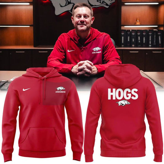 2025 Coach Ryan Silverfield Arkansas Razorbacks Hoodie | ZT28