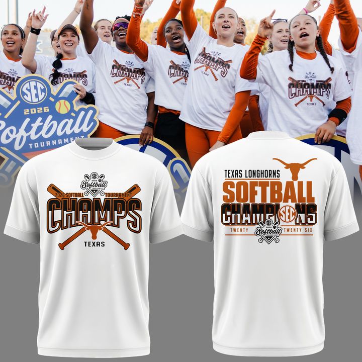 Special New Edition Texas Softball SEC Champions White Tshirt 2026 | LY99