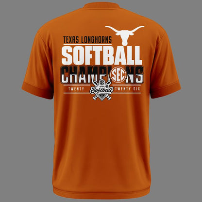 Special New Edition Texas Softball SEC Champions Orange Tshirt 2026 | BM43
