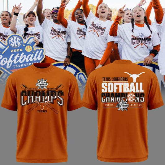 Special New Edition Texas Softball SEC Champions Orange Tshirt 2026 | BM43