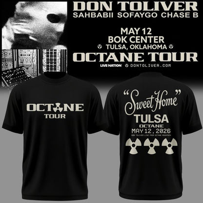 Don Toliver OCTANE Tour 2026 Tulsa T-Shirt - Limited Edition Concert Merch