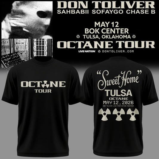 Don Toliver OCTANE Tour 2026 Tulsa T-Shirt - Limited Edition Concert Merch