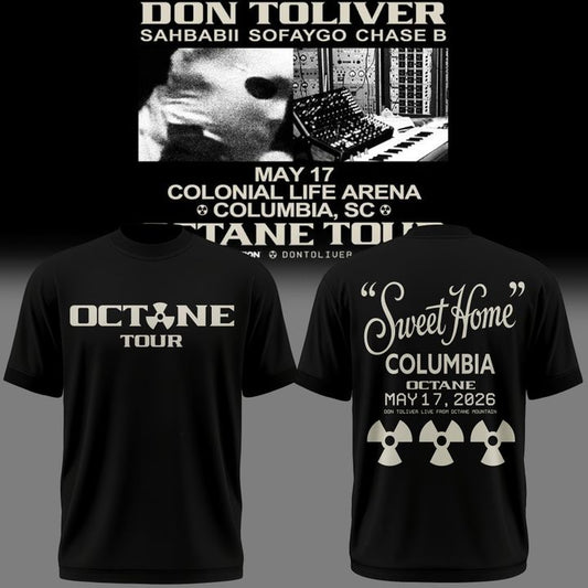 Don Toliver OCTANE Tour 2026 Columbia, SC T-Shirt - Limited Edition Merchandise
