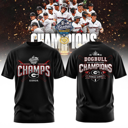Georgia Bulldogs 2026 SEC Baseball Tournament Champions Tshirt | JA41