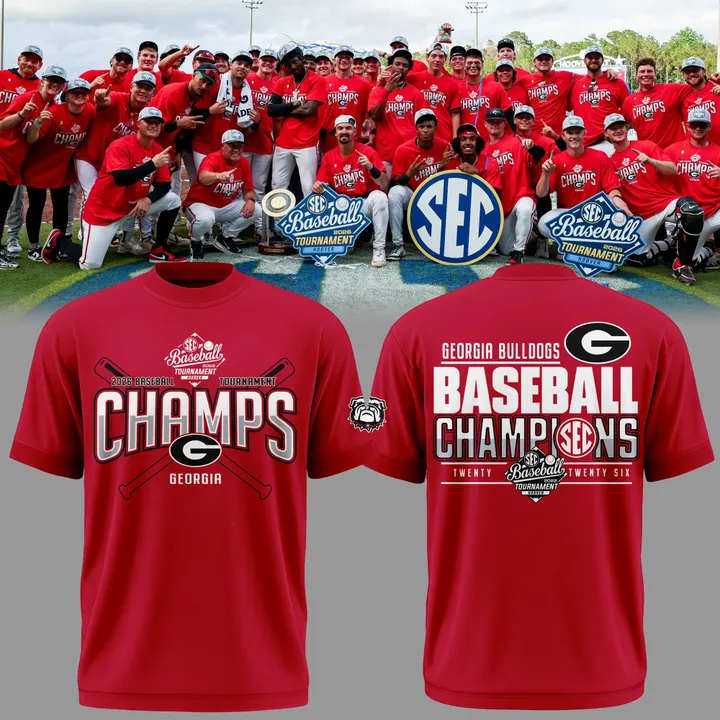 Georgia Bulldogs 2026 SEC Baseball Tournament Champions Tshirt | TK34