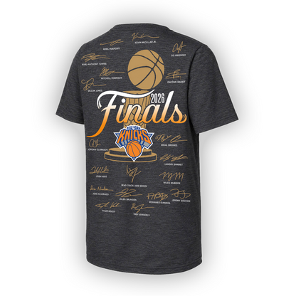 2026 Exclusive New York Knicks Eastern Conference Champions Locker Room Team Signatures Print Tee