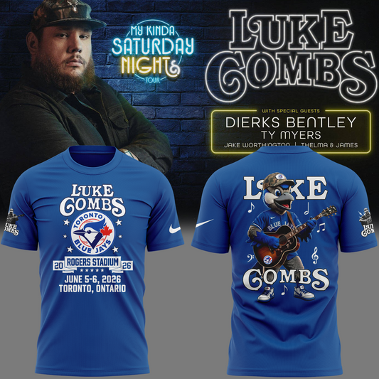 Toronto Blue Jays x Luke Combs My Kinda Saturday Night Tour 2026 Limited Edition T-shirt | CM34