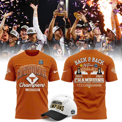 Texas Longhorns Orange 2026 NCAA Softball National Champions Locker Room T-Shirt