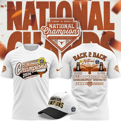 Texas Longhorns Women's 2026 Softball National Champs T-Shirt