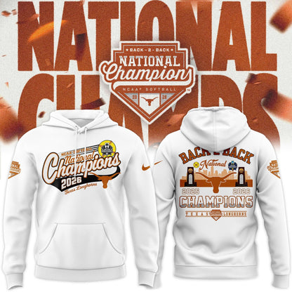 Texas Longhorns Women's 2026 Softball National Champs Hoodie