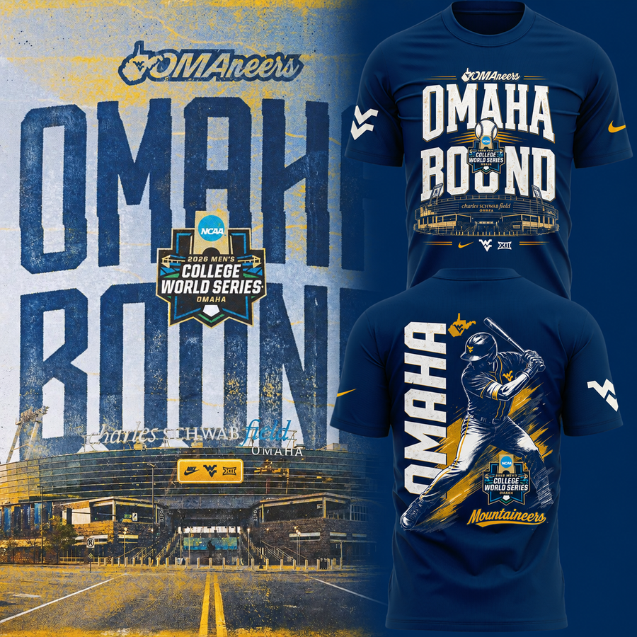 Limited Edition 2026 Omaha College World Series Tee - West Virginia Mountaineers | QV42