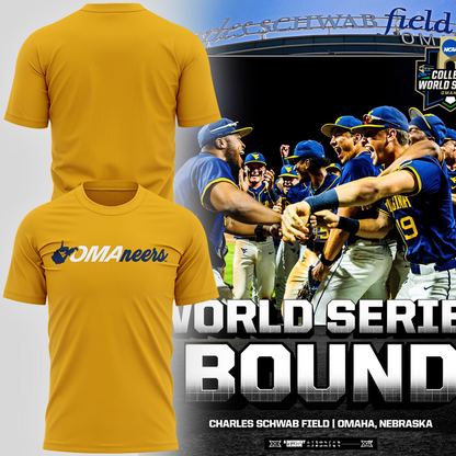 West Virginia Mountaineers 2026 NCAA Baseball Men's College World Series Omaneers T-Shirt | KE53