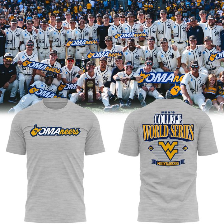 West Virginia Mountaineers 2026 NCAA Baseball Men's College World Series Omaneers T-Shirt