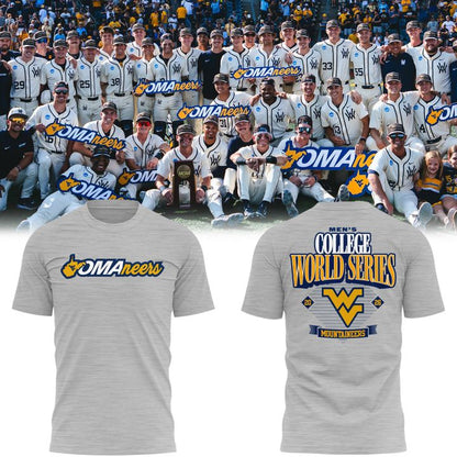 West Virginia Mountaineers 2026 NCAA Baseball Men's College World Series Omaneers T-Shirt
