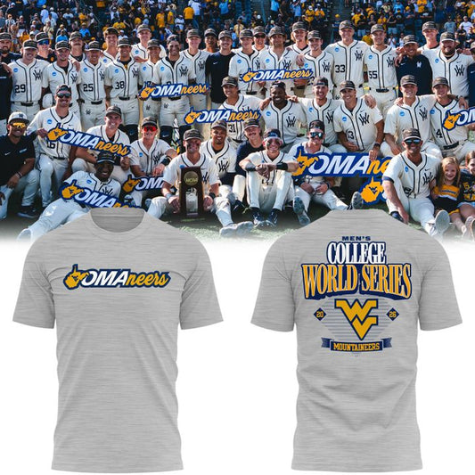 West Virginia Mountaineers 2026 NCAA Baseball Men's College World Series Omaneers T-Shirt