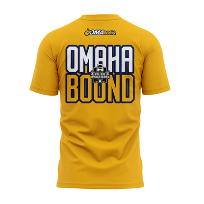 West Virginia Mountaineers 2026 NCAA Baseball Men's College World Series Omaneers Yellow T-Shirt | RD54