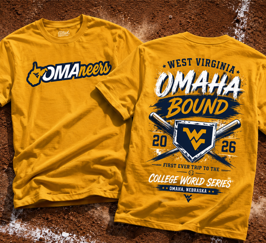 West Virginia Mountaineers 2026 NCAA Baseball Men's College World Series Omaneers T-Shirt | KO97