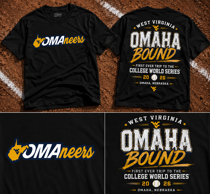 West Virginia Mountaineers 2026 NCAA Baseball Men's College World Series Omaneers T-Shirt | GS38