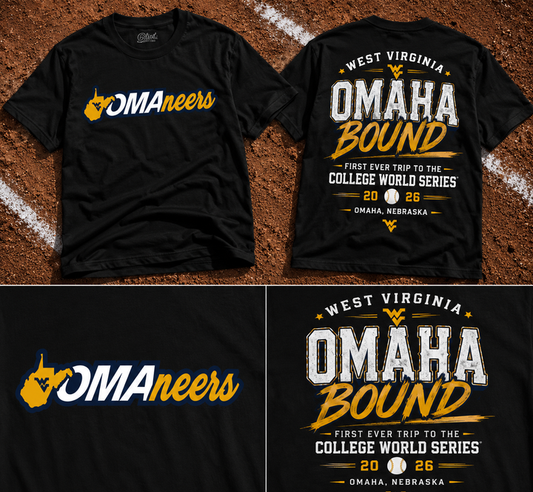 West Virginia Mountaineers 2026 NCAA Baseball Men's College World Series Omaneers T-Shirt | GS38
