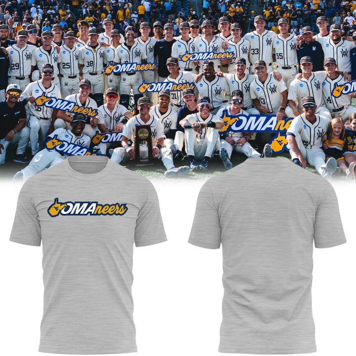 West Virginia Mountaineers 2026 NCAA Baseball Men's College World Series Omaneers Grey T-Shirt