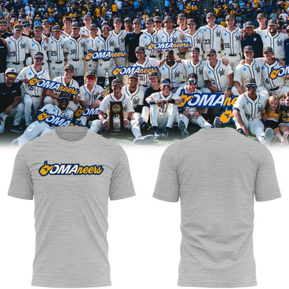 West Virginia Mountaineers 2026 NCAA Baseball Men's College World Series Omaneers Grey T-Shirt