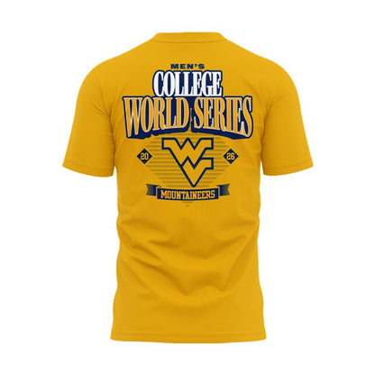 West Virginia Mountaineers 2026 NCAA Baseball Men's College World Series Omaneers Gold T-Shirt