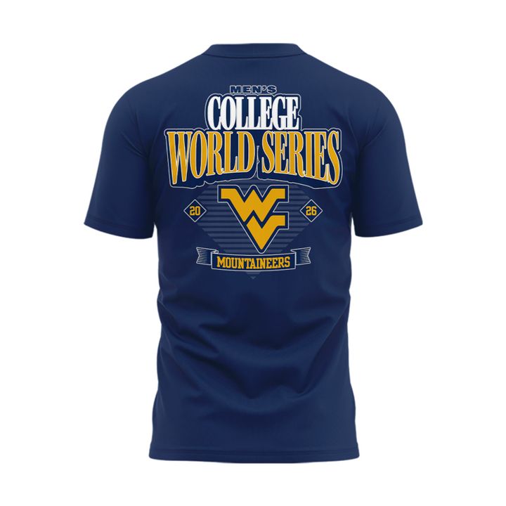 West Virginia Mountaineers 2026 NCAA Baseball Men's College World Series Omaneers Navy T-Shirt