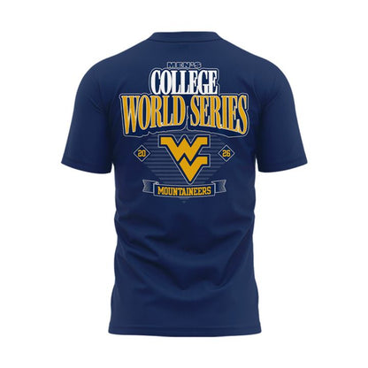 West Virginia Mountaineers 2026 NCAA Baseball Men's College World Series Omaneers Navy T-Shirt