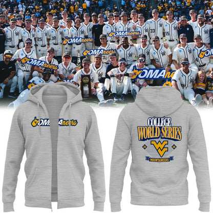 West Virginia Mountaineers 2026 NCAA Baseball Men's College World Series Omaneers Zip Hoodie