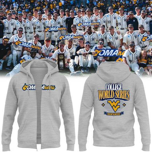 West Virginia Mountaineers 2026 NCAA Baseball Men's College World Series Omaneers Zip Hoodie