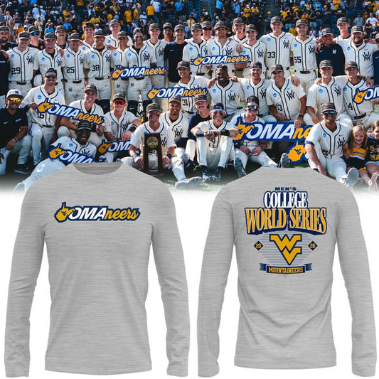 West Virginia Mountaineers 2026 NCAA Baseball Men's College World Series Omaneers Long Sleeve Shirt
