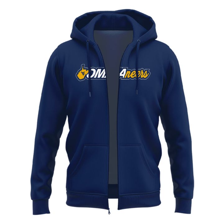 West Virginia Mountaineers 2026 NCAA Baseball Men's College World Series Omaneers Navy Zip Hoodie