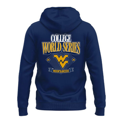 West Virginia Mountaineers 2026 NCAA Baseball Men's College World Series Omaneers Navy Hoodie