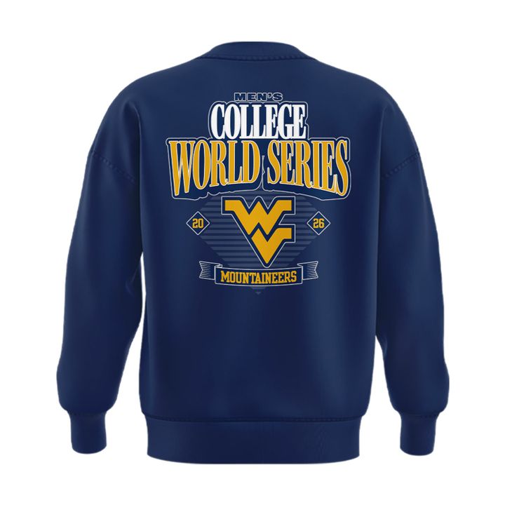 West Virginia Mountaineers 2026 NCAA Baseball Men's College World Series Omaneers Navy Sweatshirt