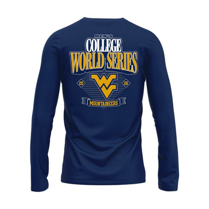 West Virginia Mountaineers 2026 NCAA Baseball Men's College World Series Omaneers Navy Long Sleeve Shirt