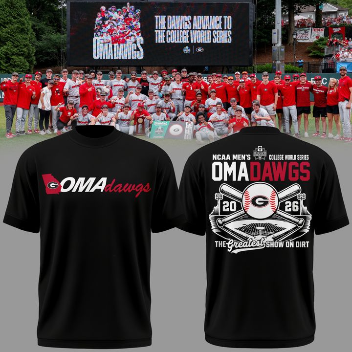 Limited Edition "Omadawgs" Black T-Shirt Georgia Baseball | ZZ59
