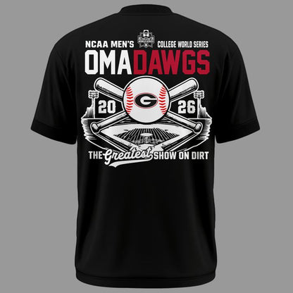 Limited Edition "Omadawgs" Black T-Shirt Georgia Baseball | ZZ59