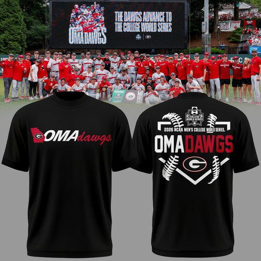 Limited Edition "Omadawgs" Black T-Shirt Georgia Baseball | VN82