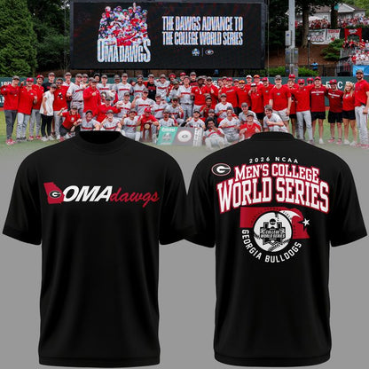 Limited Edition "Omadawgs" Black T-Shirt Georgia Baseball | QF44