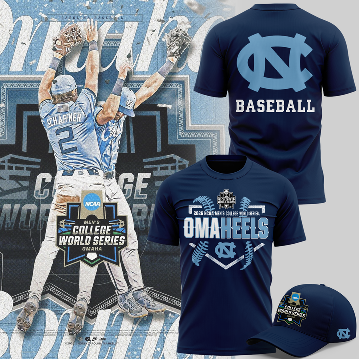 North Carolina Tar Heels 2026 Baseball College World Series Omaheels T-shirt | CS75