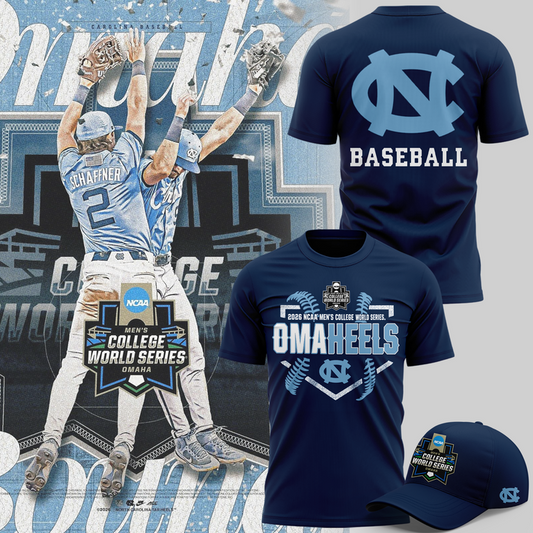 North Carolina Tar Heels 2026 Baseball College World Series Omaheels T-shirt | CS75