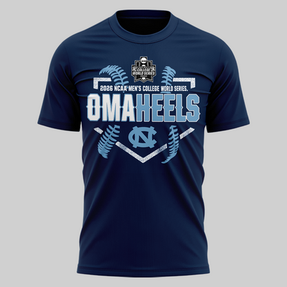 North Carolina Tar Heels 2026 Baseball College World Series Omaheels T-shirt | CS75